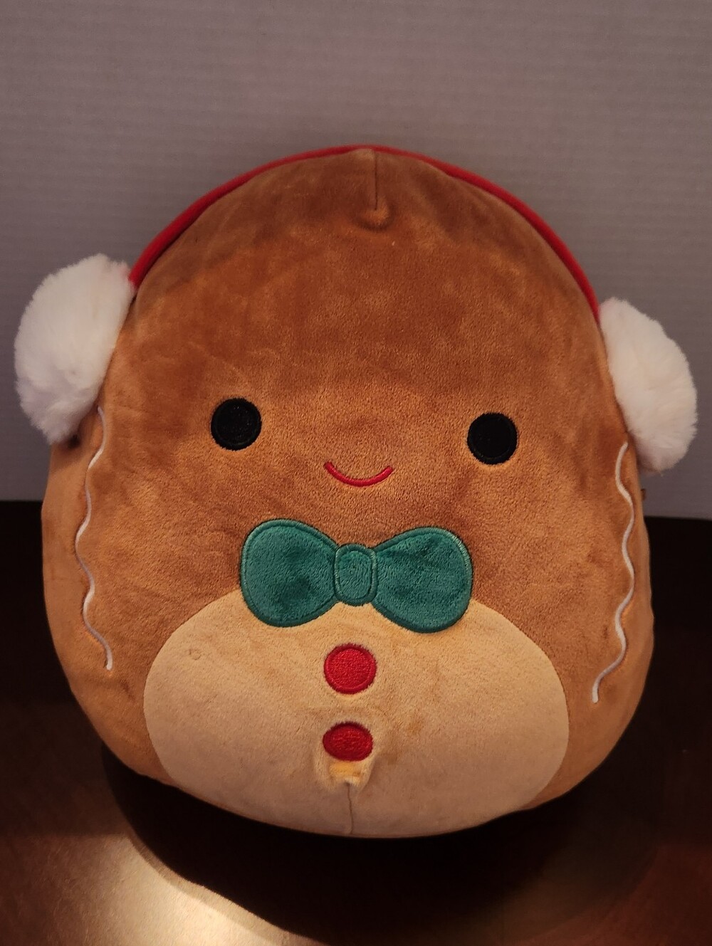 12” JORDAN Gingerbread Man Earmuffs Christmas Holiday Squishmallow Plush Toy